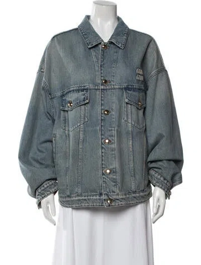 Pre-owned Miu Miu 2024 Denim Jacket In Blue