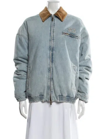 Pre-owned Miu Miu 2024 Denim Jacket In Blue