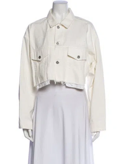 Pre-owned Miu Miu 2024 Denim Jacket In Neutral