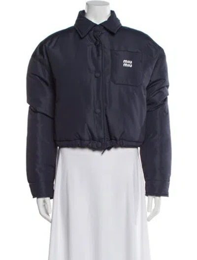 Pre-owned Miu Miu 2024 Down Jacket In Blue