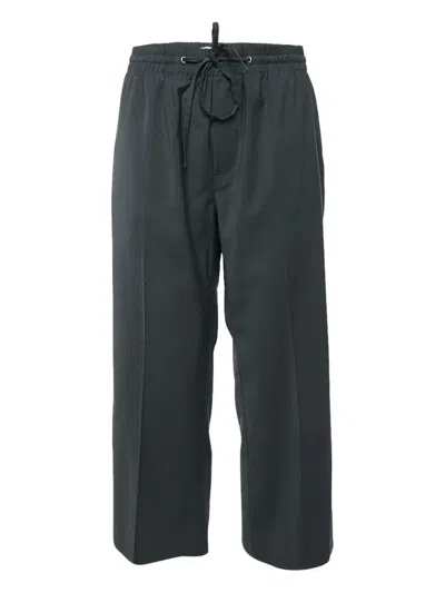 Pre-owned Miu Miu 2024 Elastic-waist Trousers In Black