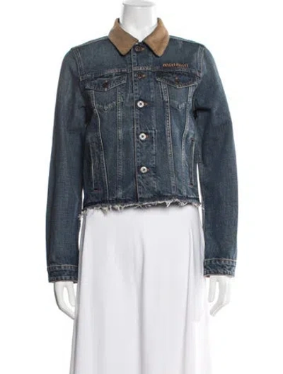 Pre-owned Miu Miu 2024 Holiday Denim Jacket In Blue