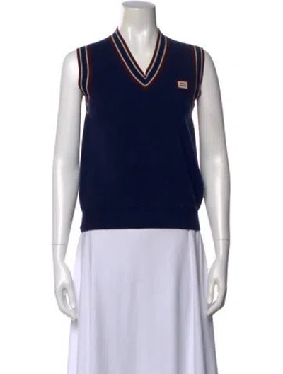 Pre-owned Miu Miu 2024 Holiday Sweater In Blue