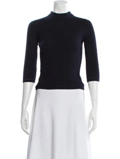 Pre-owned Miu Miu 2024 Holiday Sweater W/ Tags In Blue