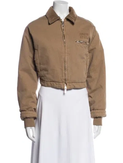 Pre-owned Miu Miu 2024 Jacket W/ Tags In Brown