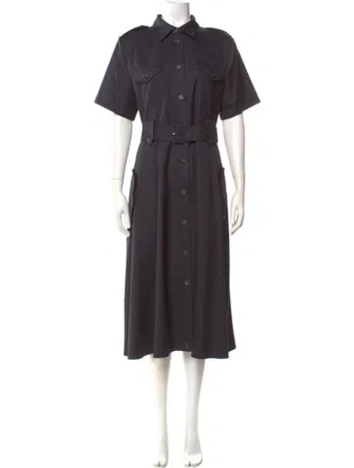 Pre-owned Miu Miu 2024 Midi Length Dress In Blue