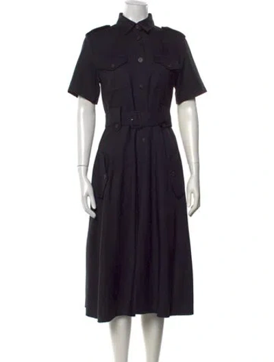 Pre-owned Miu Miu 2024 Midi Length Dress In Blue