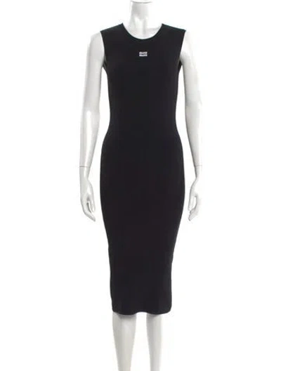 Pre-owned Miu Miu 2024 Midi Length Dress W/ Tags In Black