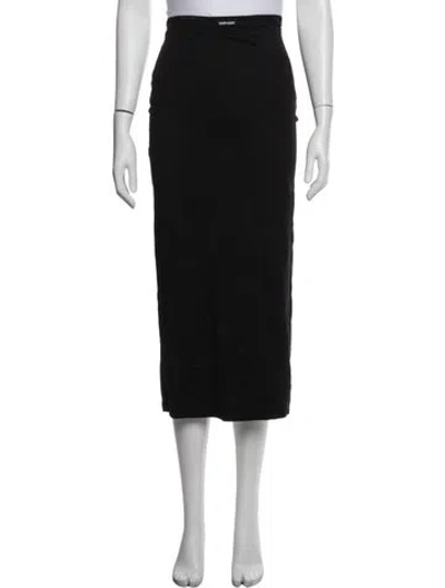 Pre-owned Miu Miu 2024 Midi Length Skirt In Black