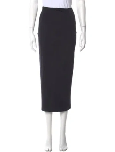 Pre-owned Miu Miu 2024 Midi Length Skirt In Gray