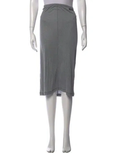 Pre-owned Miu Miu 2024 Midi Length Skirt W/ Tags In Gray