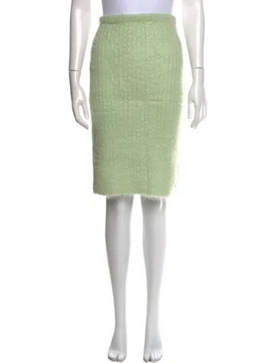 Pre-owned Miu Miu 2024 Midi Length Skirt W/ Tags In Green