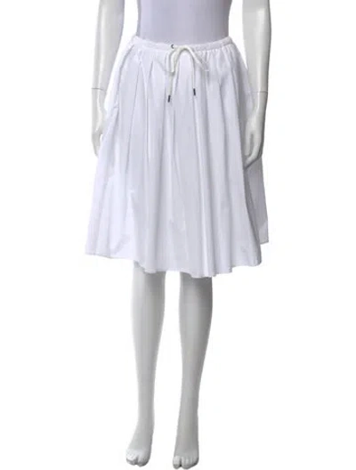 Pre-owned Miu Miu 2024 Midi Length Skirt In White