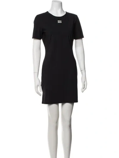 Pre-owned Miu Miu 2024 Mini Dress In Black