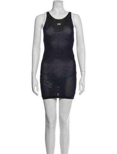 Pre-owned Miu Miu 2024 Mini Dress In Blue