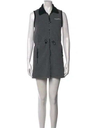 Pre-owned Miu Miu 2024 Mini Dress In Gray