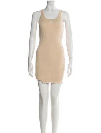 Pre-owned Miu Miu 2024 Mini Dress In Neutral