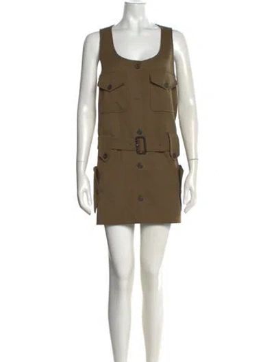Pre-owned Miu Miu 2024 Mini Dress In Neutral