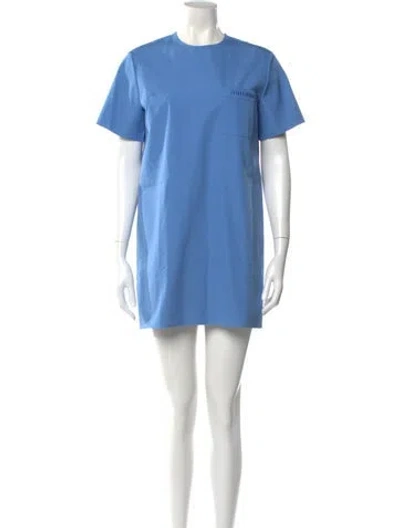 Pre-owned Miu Miu 2024 Mini Dress W/ Tags In Blue