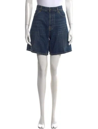 Pre-owned Miu Miu 2024 Mini Shorts In Blue