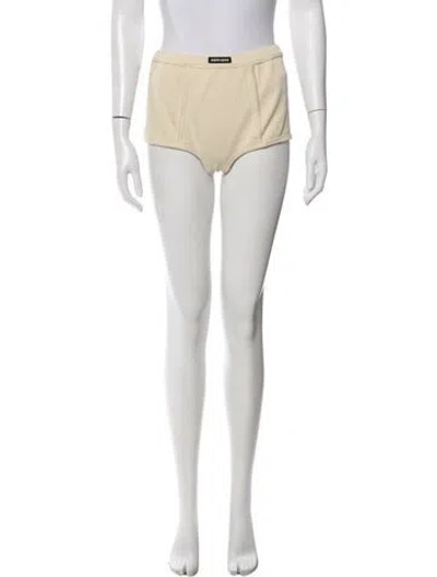 Pre-owned Miu Miu 2024 Mini Shorts In Neutrals