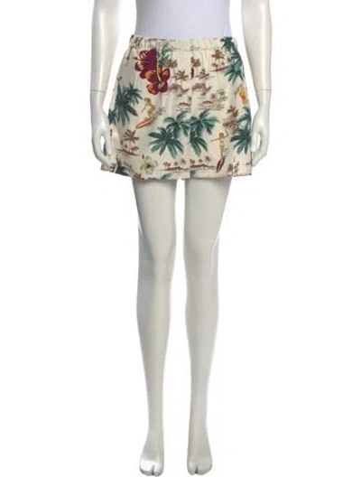 Pre-owned Miu Miu 2024 Mini Shorts W/ Tags In Yellow
