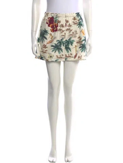 Pre-owned Miu Miu 2024 Mini Shorts W/ Tags In Yellow