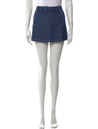 Pre-owned Miu Miu 2024 Mini Skirt In Blue