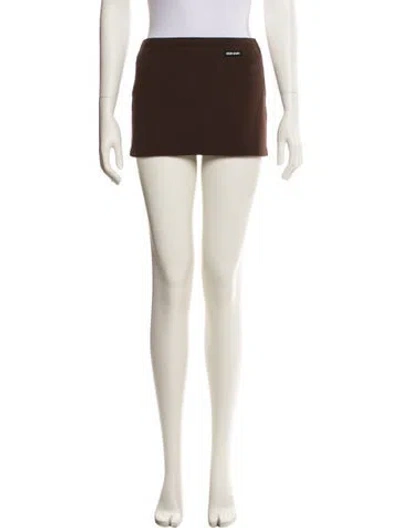 Pre-owned Miu Miu 2024 Mini Skirt In Brown