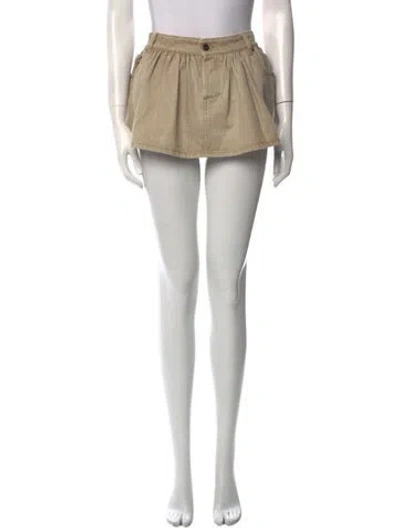 Pre-owned Miu Miu 2024 Mini Skirt In Neutral