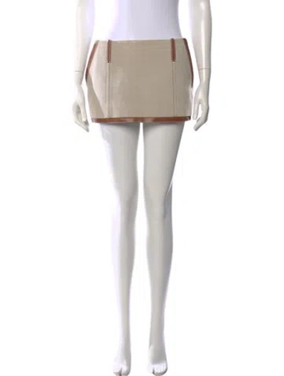 Pre-owned Miu Miu 2024 Mini Skirt In Neutral