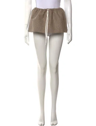 Pre-owned Miu Miu 2024 Mini Skirt In Neutral
