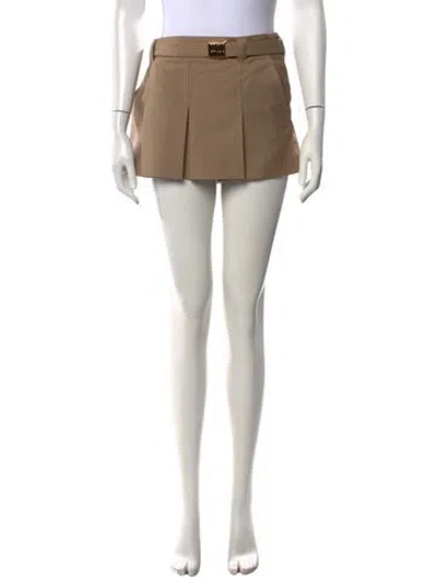 Pre-owned Miu Miu 2024 Mini Skirt In Neutrals