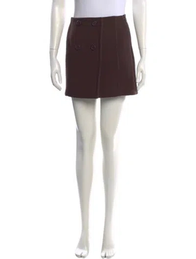 Pre-owned Miu Miu 2024 Mini Skirt W/ Tags In Brown
