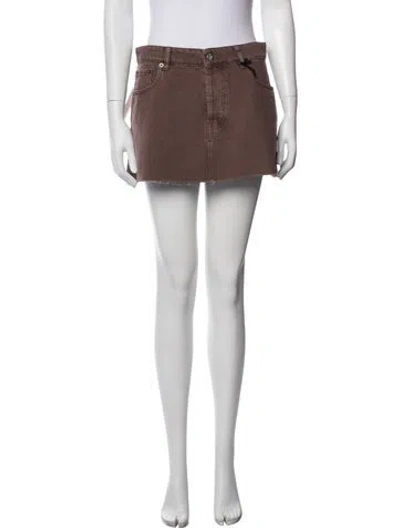 Pre-owned Miu Miu 2024 Mini Skirt W/ Tags In Brown