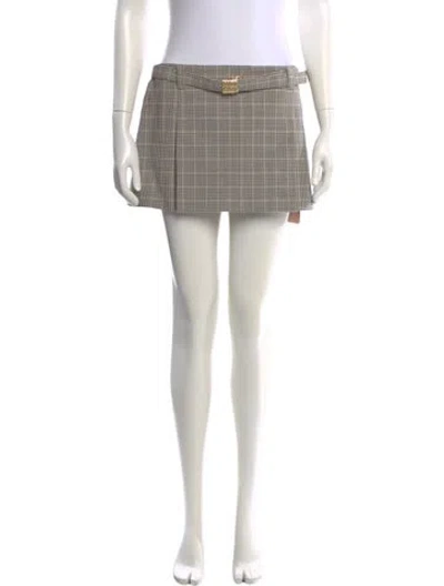 Pre-owned Miu Miu 2024 Mini Skirt W/ Tags In Neutral