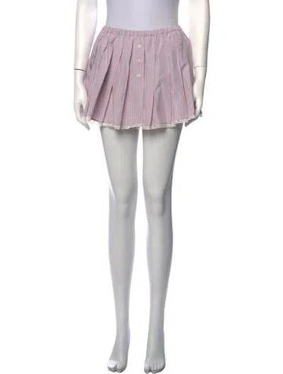 Pre-owned Miu Miu 2024 Mini Skirt In White