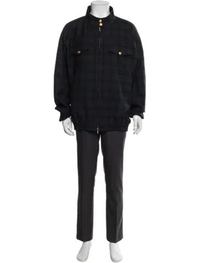 Pre-owned Miu Miu 2024 Signature Logo Bomber Jacket In Black