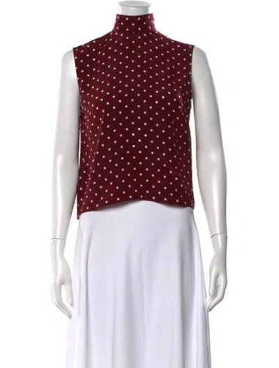 Pre-owned Miu Miu 2024 Silk Top In Burgundy