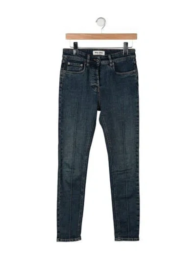 Pre-owned Miu Miu 2024 Skinny Leg Jeans In Blue