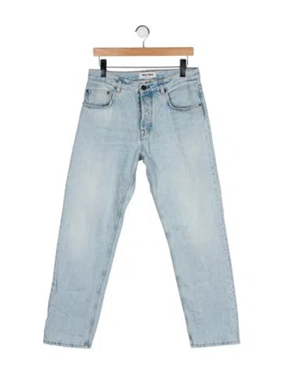 Pre-owned Miu Miu 2024 Straight Leg Jeans In Blue