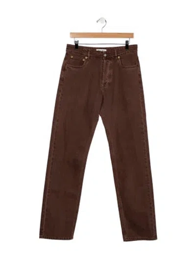 Pre-owned Miu Miu 2024 Straight Leg Jeans In Brown
