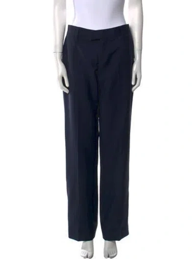 Pre-owned Miu Miu 2024 Straight Leg Pants In Blue