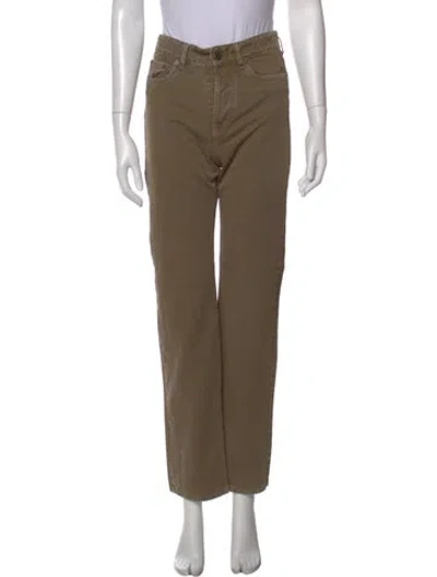 Pre-owned Miu Miu 2024 Straight Leg Pants In Brown
