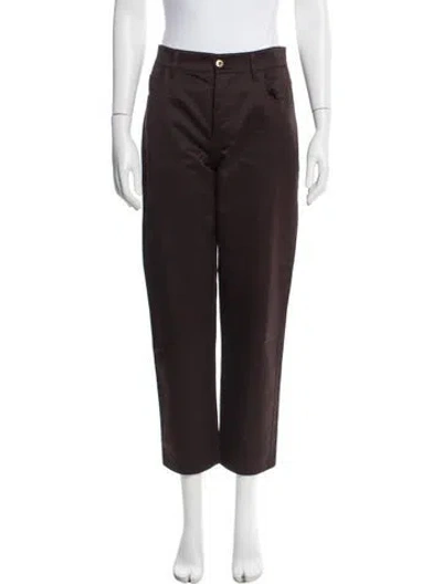Pre-owned Miu Miu 2024 Straight Leg Pants In Brown