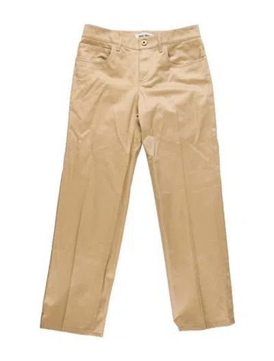 Pre-owned Miu Miu 2024 Straight Leg Pants In Neutral