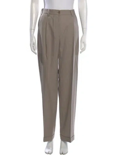Pre-owned Miu Miu 2024 Straight Leg Pants In Neutral
