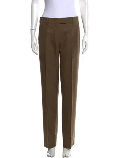 Pre-owned Miu Miu 2024 Straight Leg Pants W/ Tags In Green