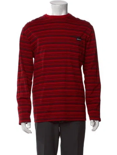 Pre-owned Miu Miu 2024 Striped T-shirt In Red