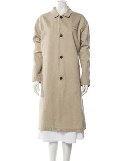 Pre-owned Miu Miu 2024 Trench Coat In Neutral